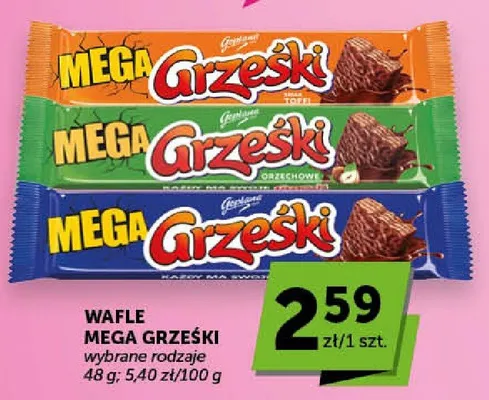 Wafle mega grześki truflowe promocja w Groszek