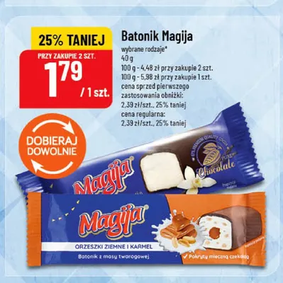 Batonik twarogowy Magija Chocolate promocja w POLOmarket