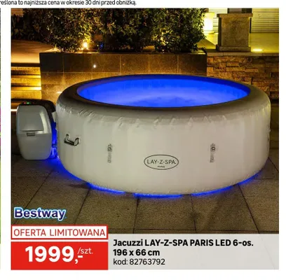 Jacuzzi Bestway Lay-Z-Spa Paris LED promocja w Leroy Merlin