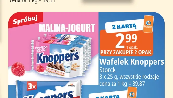 Wafelek Knoppers 3-pak promocja w Leclerc