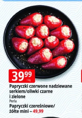 Papryczki czerwone nadziewane serkiem Perla promocja w Leclerc
