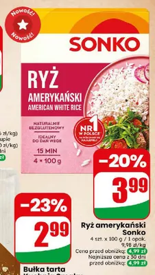 Ryż amerykański Sonko 4-pak promocja w Dino