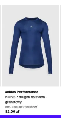 Bluzka z długim rękawem adidas Performance granatowa promocja w Lounge by Zalando