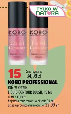 Róż w płynie Liquid Contour Blush Kobo Professional promocja w Drogerie Natura