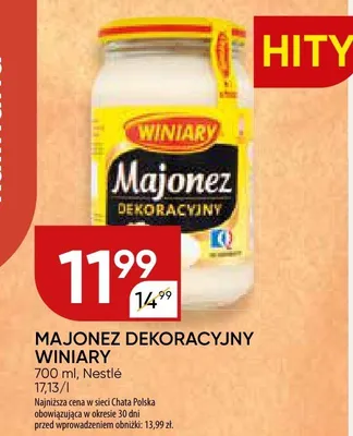 Majonez dekoracyjny WINIARY promocja w Chata Polska