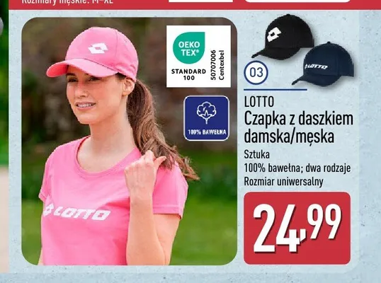 Czapka z daszkiem damska LOTTO promocja w Aldi