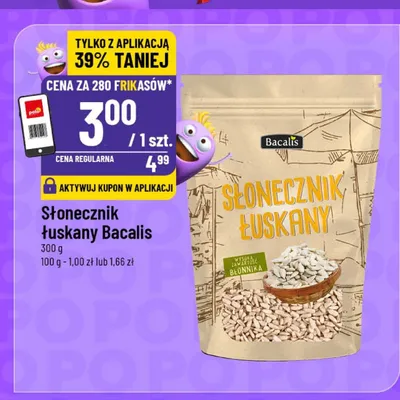 Słonecznik łuskany Bacalis promocja w POLOmarket
