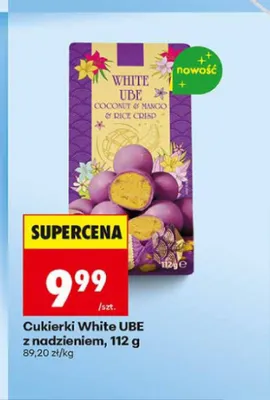 Cukierki White UBE z nadzieniem promocja w Biedronka
