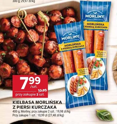 Kiełbasa Morlińska z piersi kurczaka promocja w Stokrotka