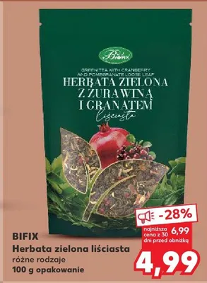 Herbata zielona liściasta różne rodzaje promocja w Kaufland