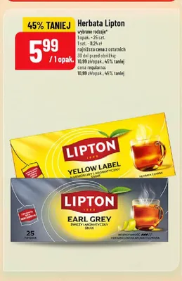 Herbata czarna Lipton Earl Grey promocja w POLOmarket