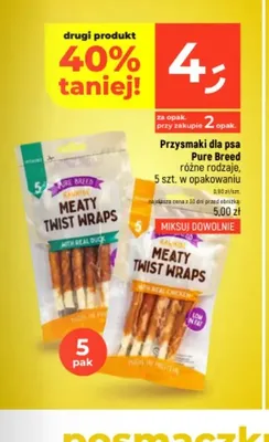 Przysmaki dla psa Pure Breed Meaty Twist Wraps z kurczakiem 5-pak promocja w Dealz