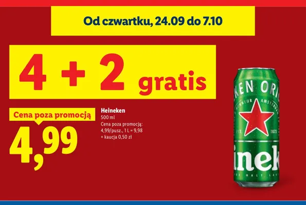 Piwo Heineken promocja w Lidl