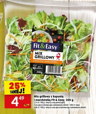 Mix grillowy z kapustą i marchewką Fit & Easy promocja w Twój Market