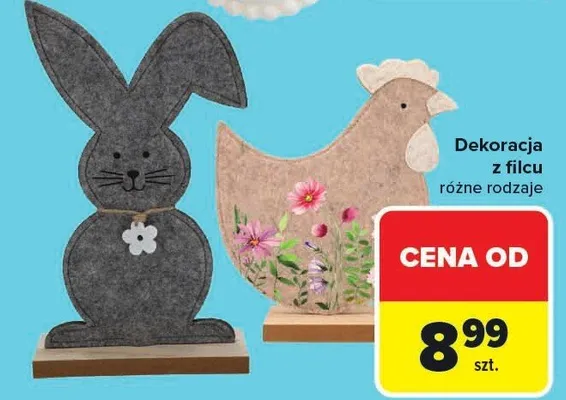 Dekoracja z filcu różne rodzaje promocja w Carrefour Market