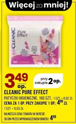 Patyczki higieniczne Cleanic Pure Effect promocja w Drogerie Natura