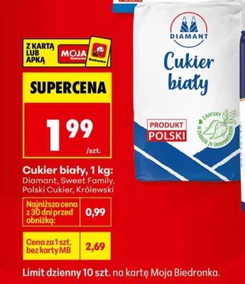 Cukier biały promocja w Biedronka