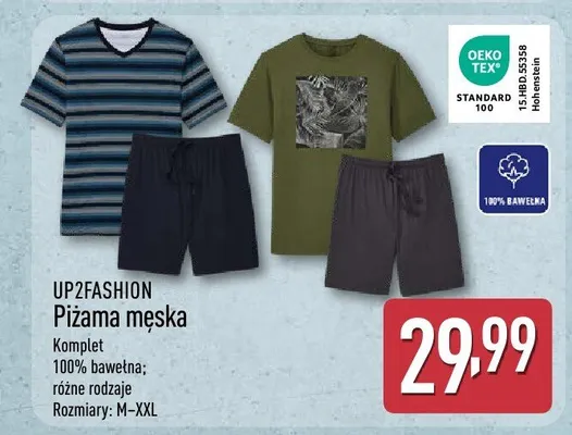 Piżama męska Up2Fashion promocja w Aldi