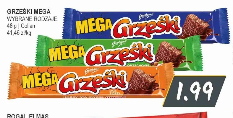 Wafel Grześki Mega smak toffi promocja w Słoneczko