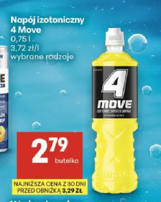 Napój izotoniczny 4 Move promocja w Delikatesy Centrum