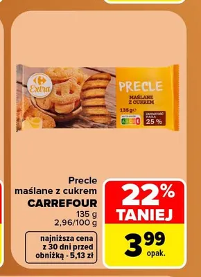 Precle maślane z cukrem Carrefour promocja w Carrefour