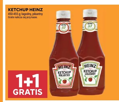 Ketchup Heinz łagodny promocja w Stokrotka
