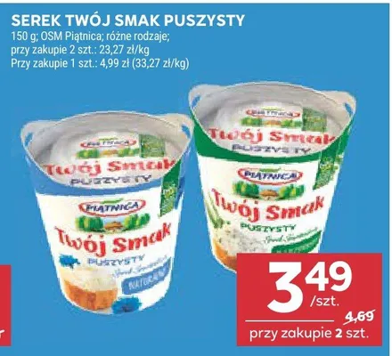 Serek Twój Smak Puszysty OSM Piątnica promocja w Stokrotka