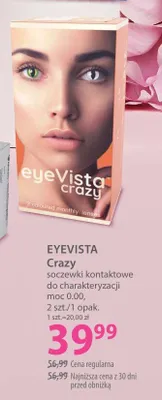 Soczewki kontaktowe do charakteryzacji moc 0,00 Crazy promocja w Hebe