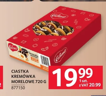 Ciastka Kremówka morelowe Gérard promocja w Selgros