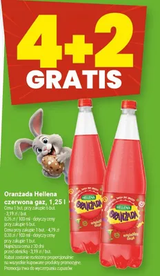 Napój oranżada hellena czerwona gaz promocja w Twój Market