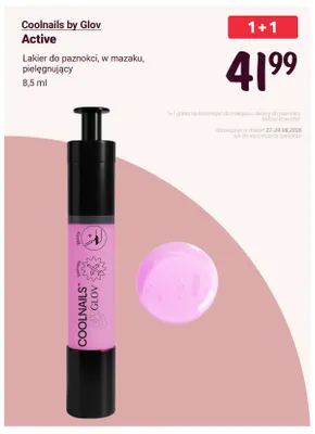 Lakier do paznokci w mazaku pielęgnujący Coolnails by Glov Active promocja w Rossmann