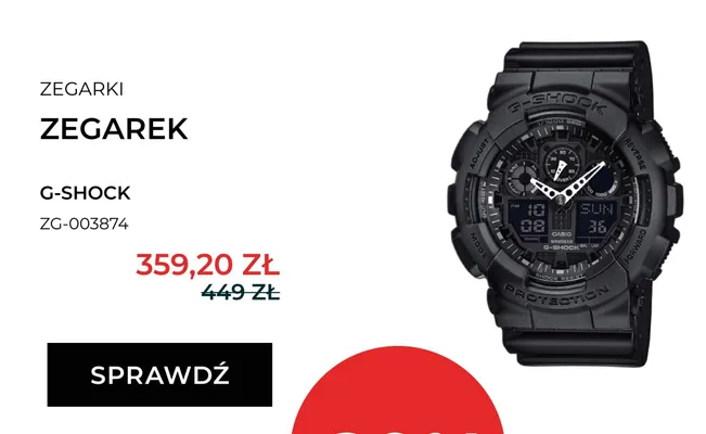 Zegarek G-Shock ZG-003874 promocja w Briju