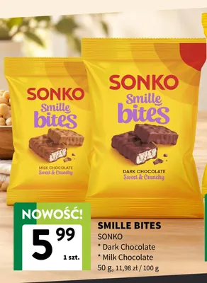 Smille bites Dark Chocolate Sonko promocja w Intermarche