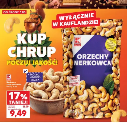 Orzechy nerkowca K-Classic promocja w Kaufland