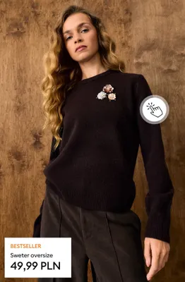 Sweter oversize promocja w Sinsay