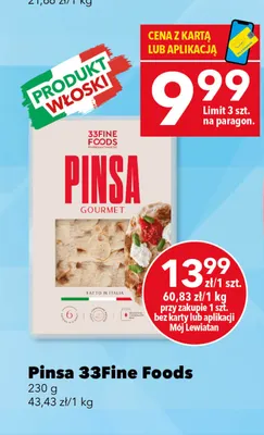 Pinsa 33Fine Foods promocja w LEWIATAN