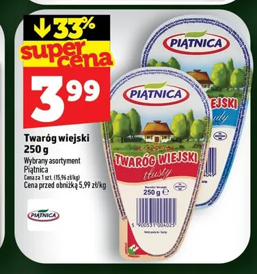 Twaróg wiejski chudy Piątnica promocja w TOPAZ