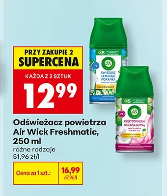 Odświeżacz powietrza Air Wick Freshmatic Świeżość Letniego Poranka promocja w Biedronka