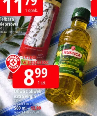 Oliwa z oliwek extra virgin Rustica promocja w Leclerc