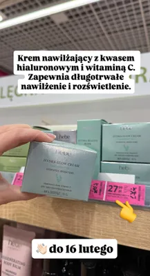 Krem nawilżający hydra glow z kwasem hialuronowym i wit. C promocja w Hebe
