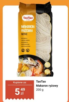 Makaron ryżowy nitki TaoTao promocja w Dino