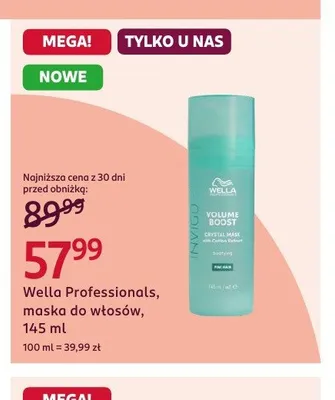 Maska do włosów Wella Professionals Invigo Volume Boost promocja w Rossmann