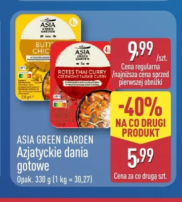 Azjatyckie dania gotowe czerwone tajskie curry Asia Green Garden promocja w Aldi