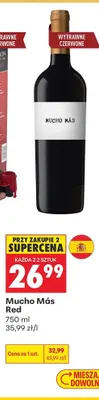 Wino czerwone Mucho Más Red promocja w Biedronka