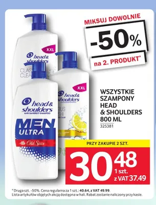 Szampon do włosów Head & Shoulders Classic Clean promocja w Selgros