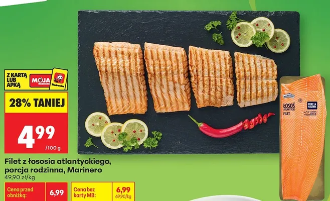 Filet z łososia atlantyckiego porcja rodzinna Marinero promocja w Biedronka