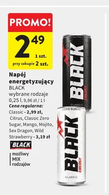 Napój energetyzujący Black Classic promocja w Intermarche