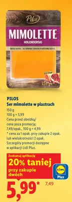 Ser mimolette w plastrach promocja w Lidl