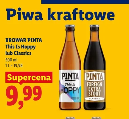 Piwo Browar Pinta This Is Hoppy promocja w Lidl