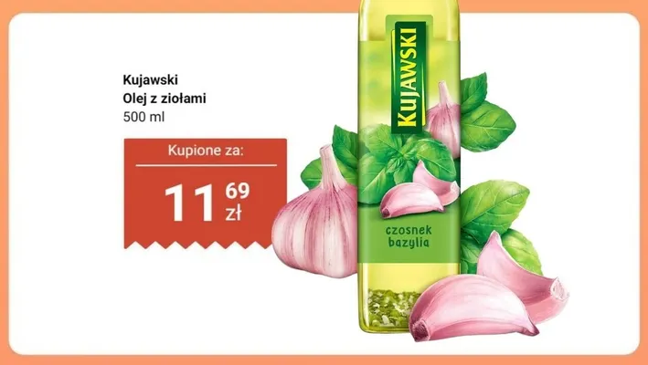 Olej z ziołami Kujawski czosnek bazylia promocja w Dino